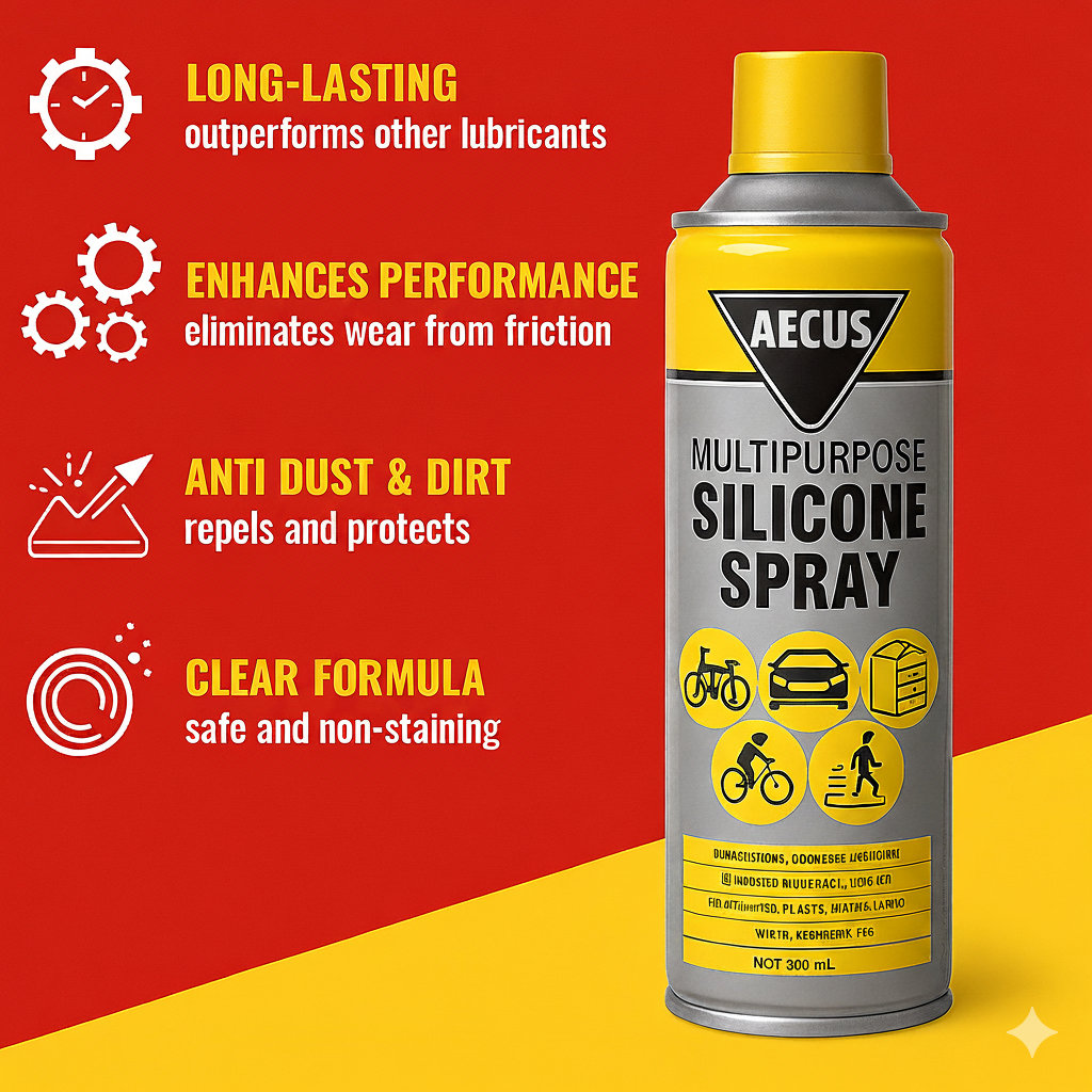 Multipurpose Silicone Spray for Car & Home – Lubricant, Protector & Shine