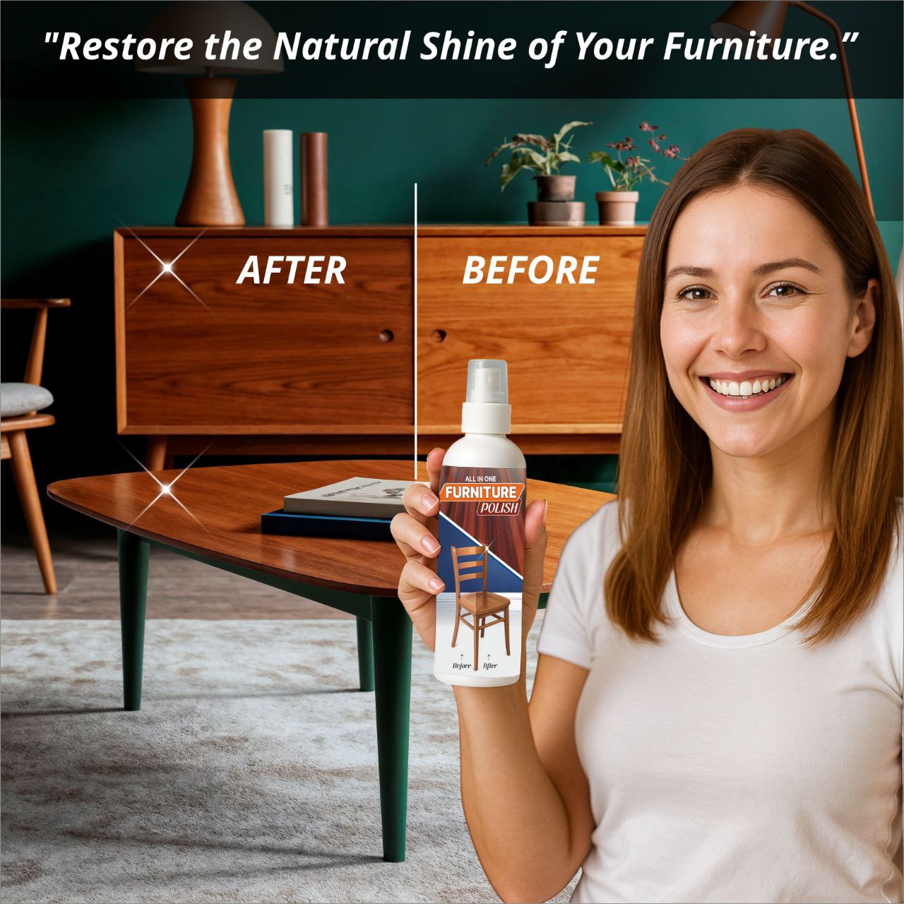 All In One Furniture Polish & Cleaner Spray (Pack of 3)