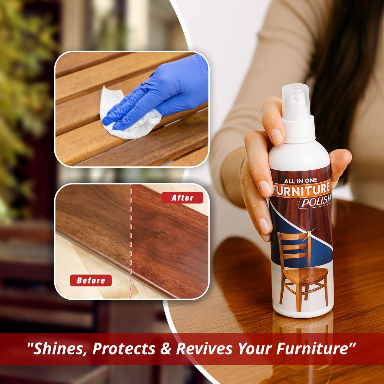 All In One Furniture Polish & Cleaner Spray (Pack of 3)