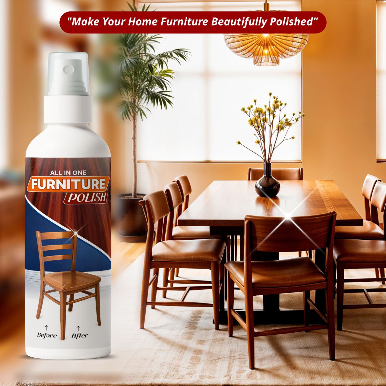 All In One Furniture Polish & Cleaner Spray (Pack of 3)