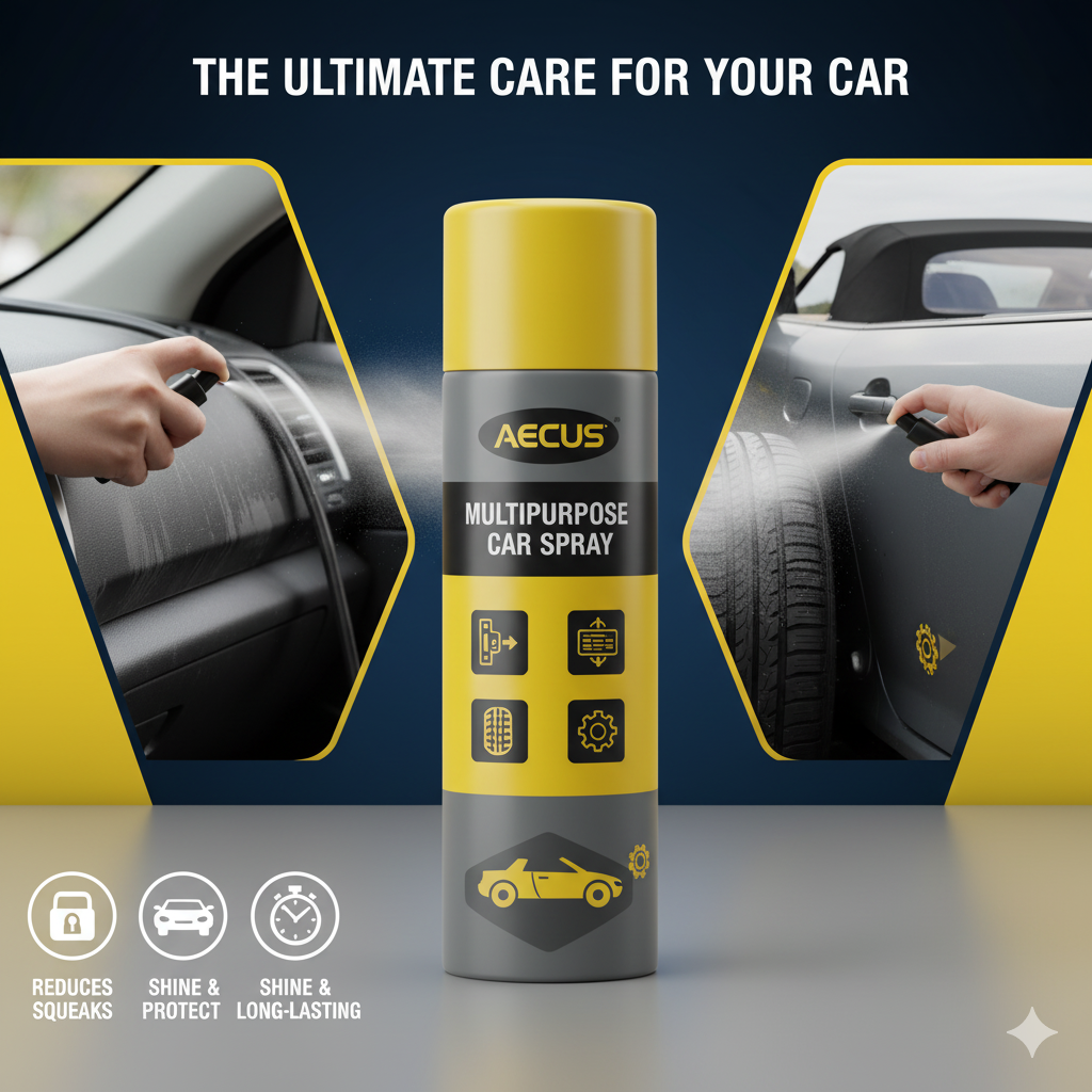 Multipurpose Silicone Spray for Car & Home – Lubricant, Protector & Shine